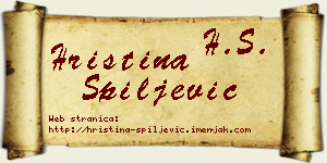Hristina Špiljević vizit kartica